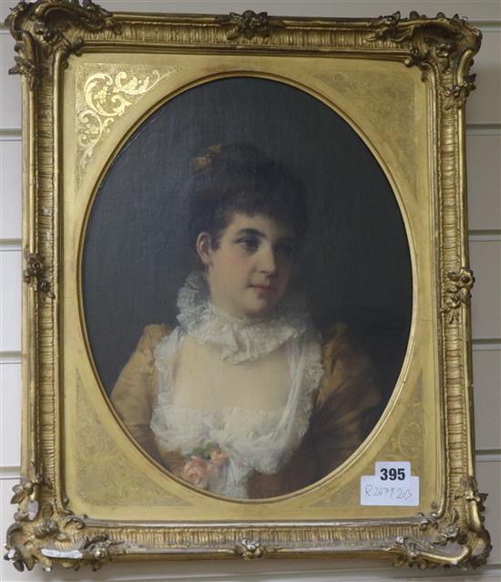 O. Erdmann Portrait of a young lady 36 x 29cm